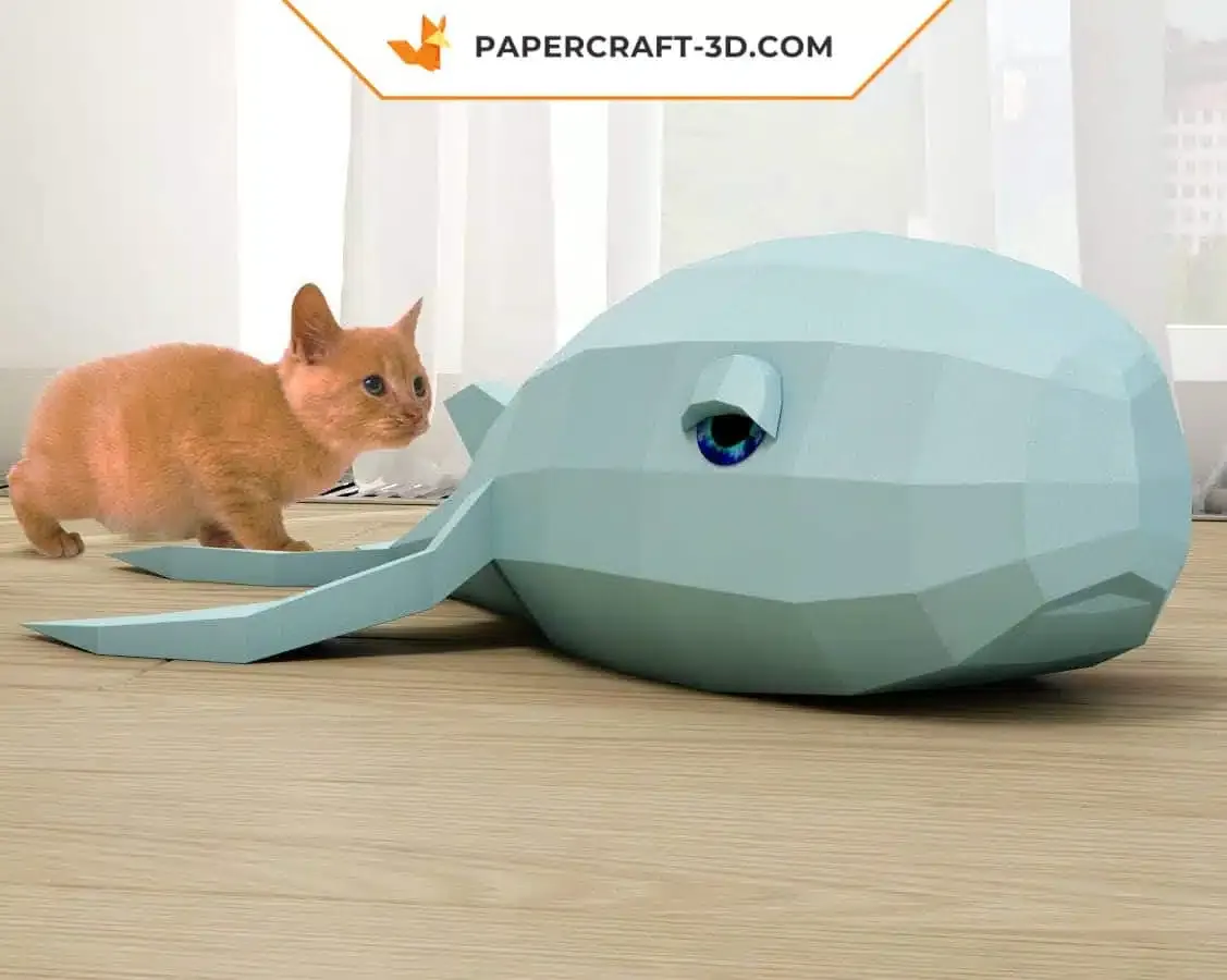 Papercraft de baleine en origami 3D – Image 5