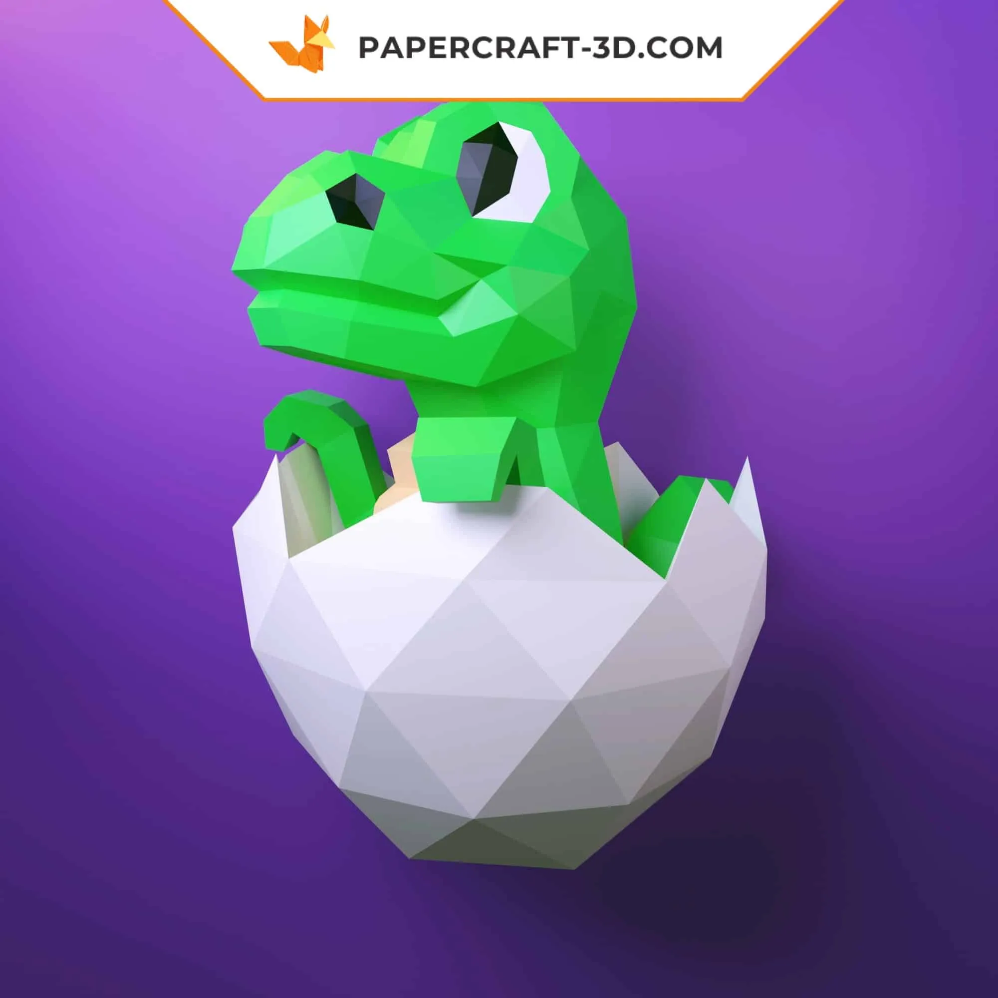 Papercraft bébé dinosaure en origami – Image 2