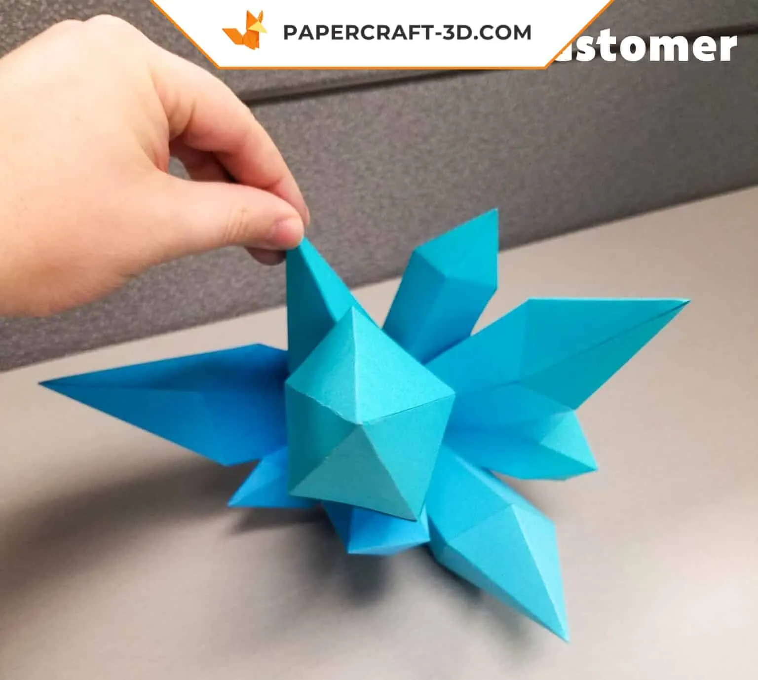 Papercraft cristal en origami 3D – Image 9