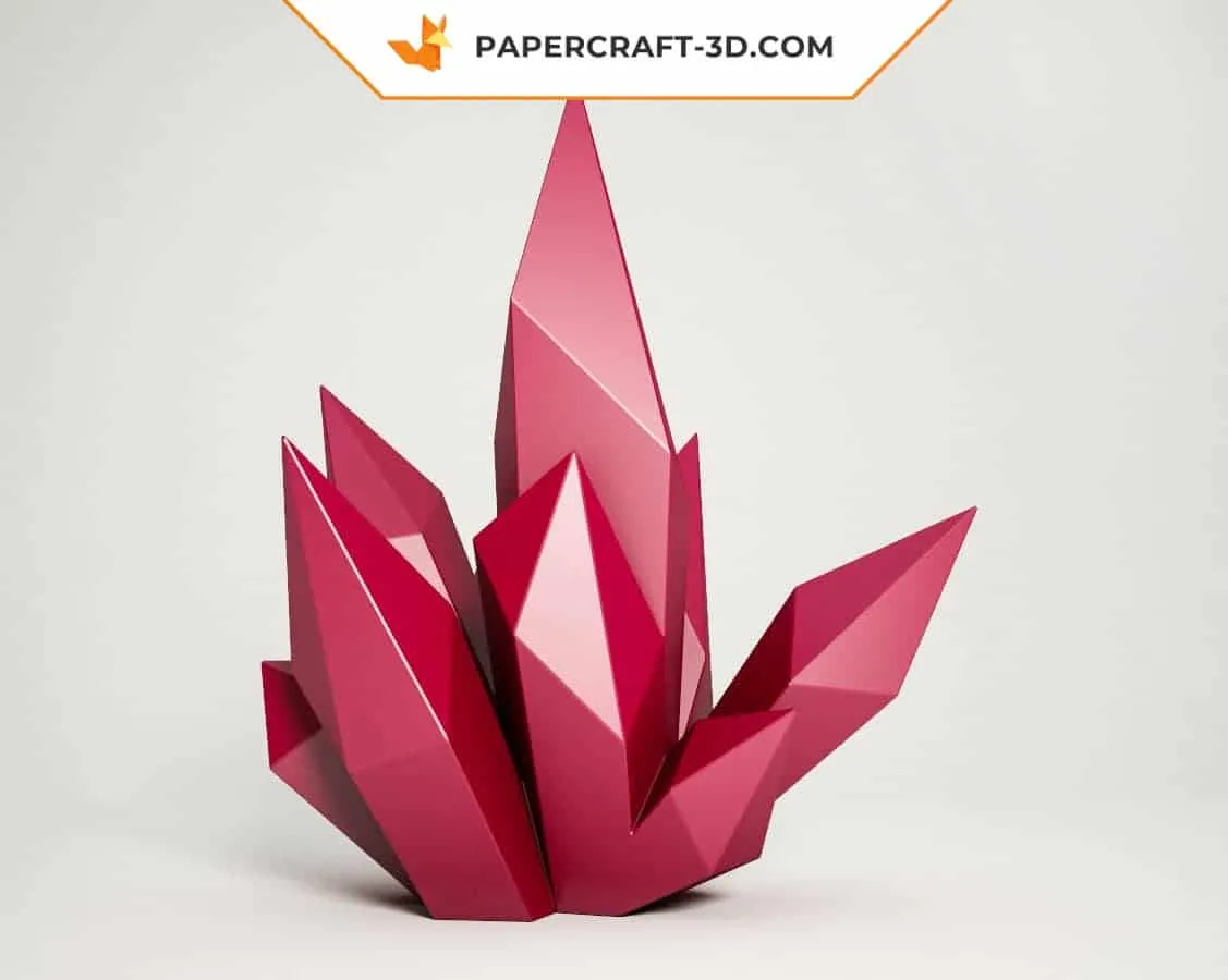 Papercraft cristal en origami 3D