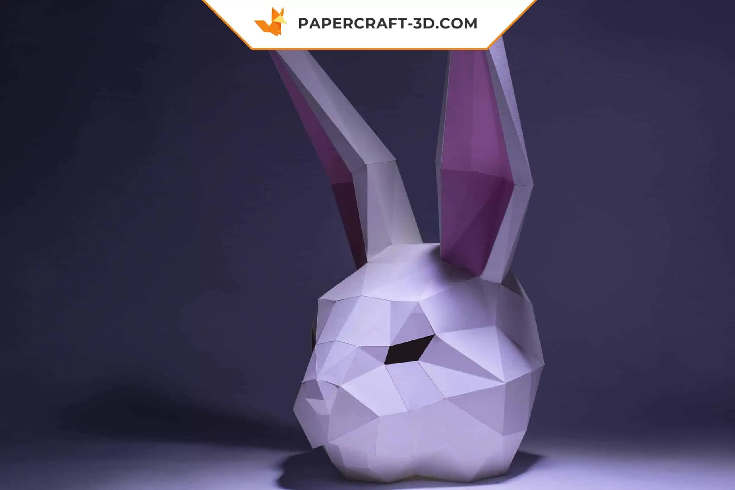 Papercraft masque de lapin en origami 3D – Image 4