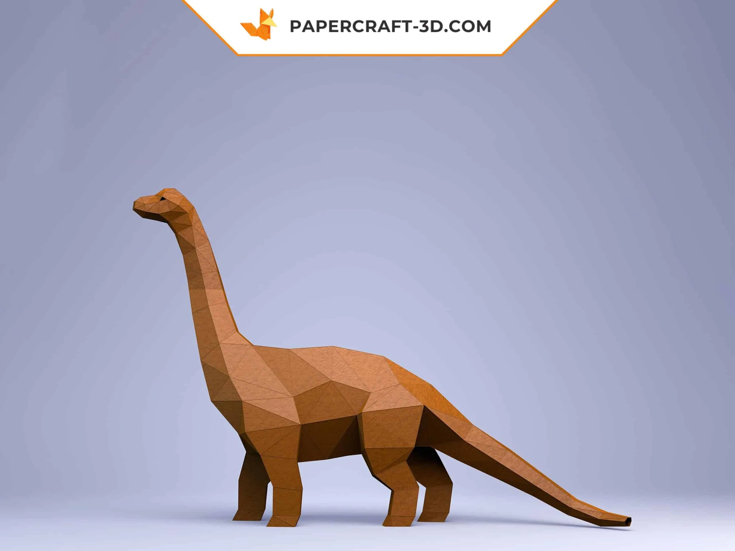 Papercraft apatosaurus dinosaure en origami 3D