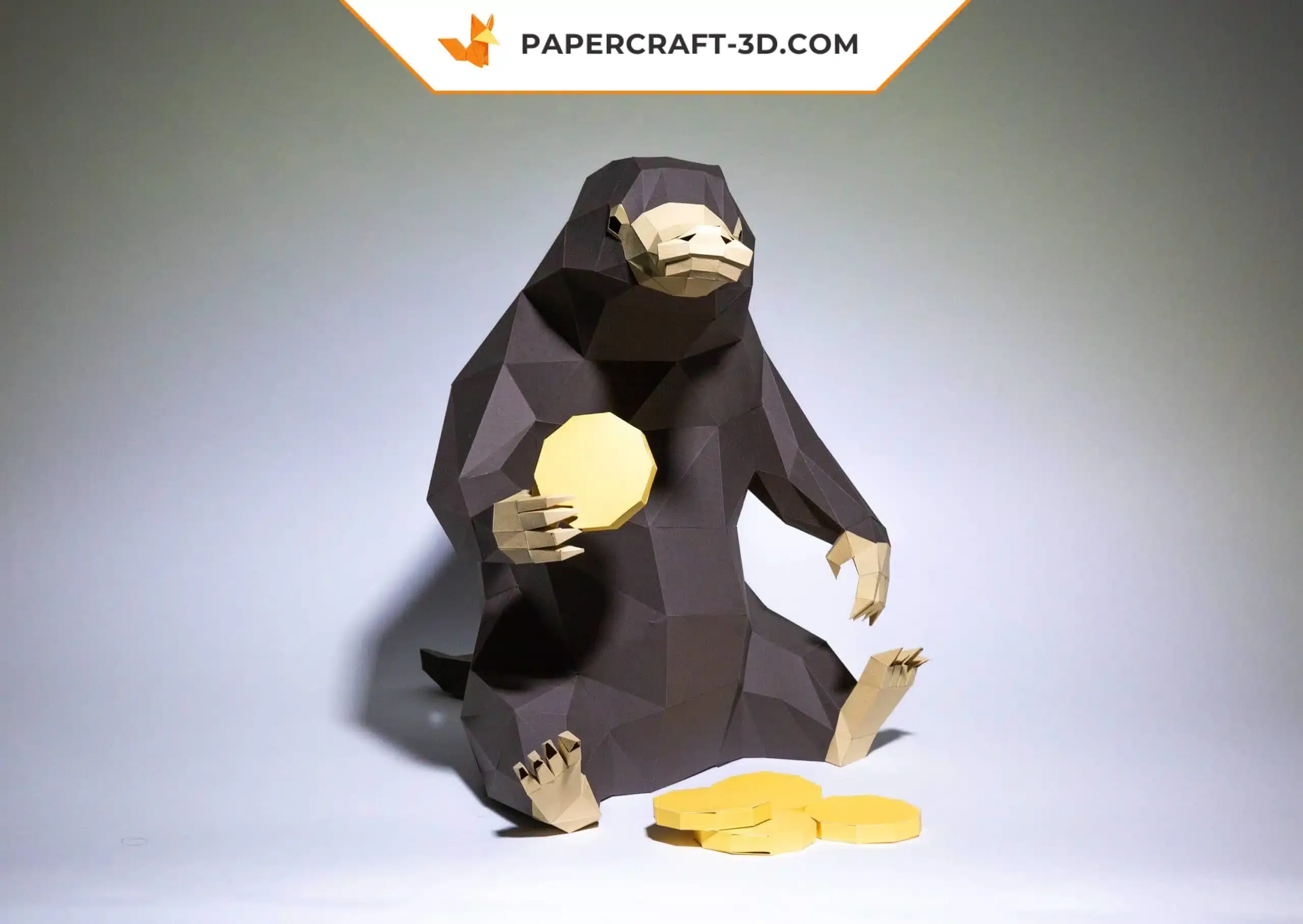 Papercraft de Niffler en origami 3D – Image 3