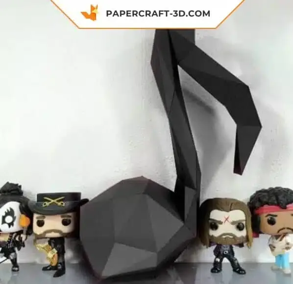 Papercraft notes de musique clé de sol en origami – Image 4