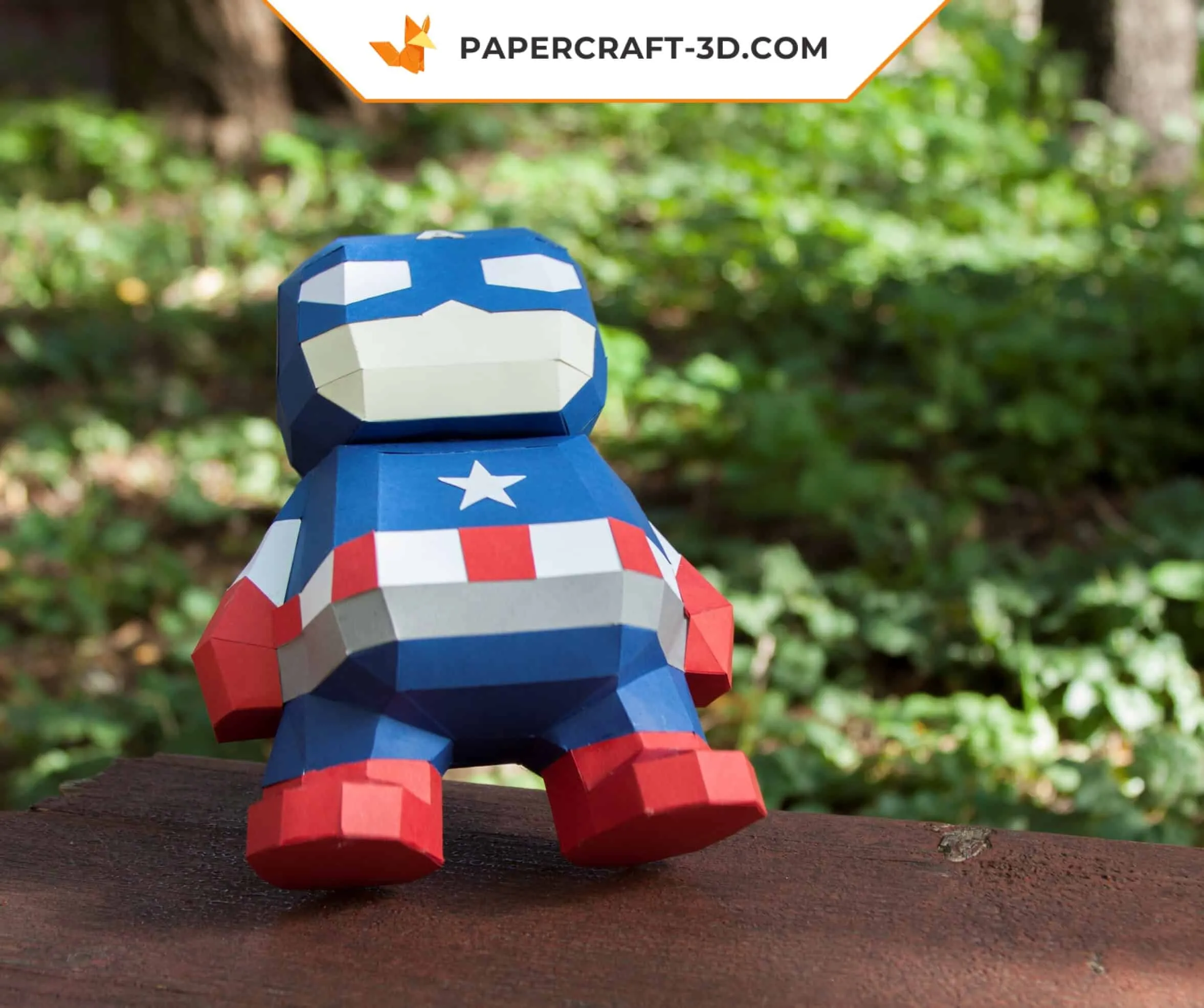Papercraft captain américa Marvel en origami 3D – Image 2
