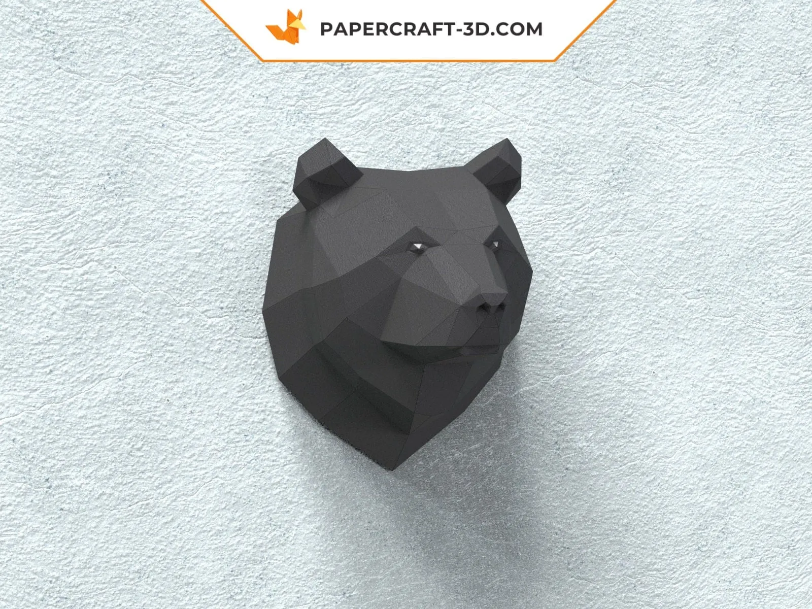 Papercraft trophée grizzly en origami 3D – Image 6