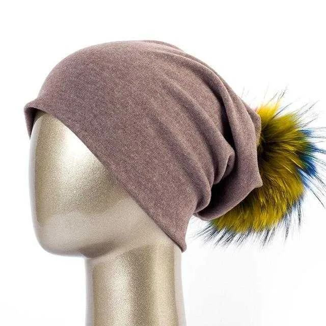 Bonnet et pompon multi-couleur – Image 6