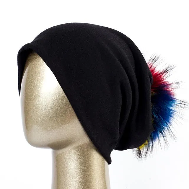 Bonnet et pompon multi-couleur – Image 9