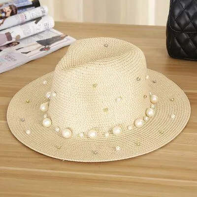 Chapeau en paille et perles – Image 3