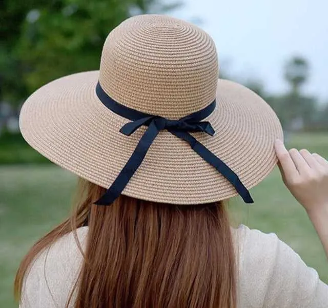 Chapeau de paille d'été femme