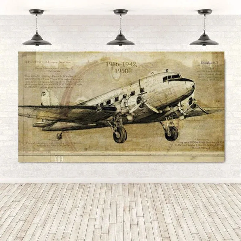 Tableau Avion Vintage – Image 3