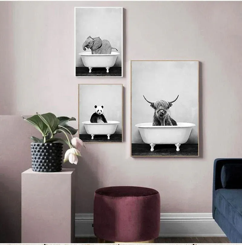 Tableau Elephant Baignoire – Image 2