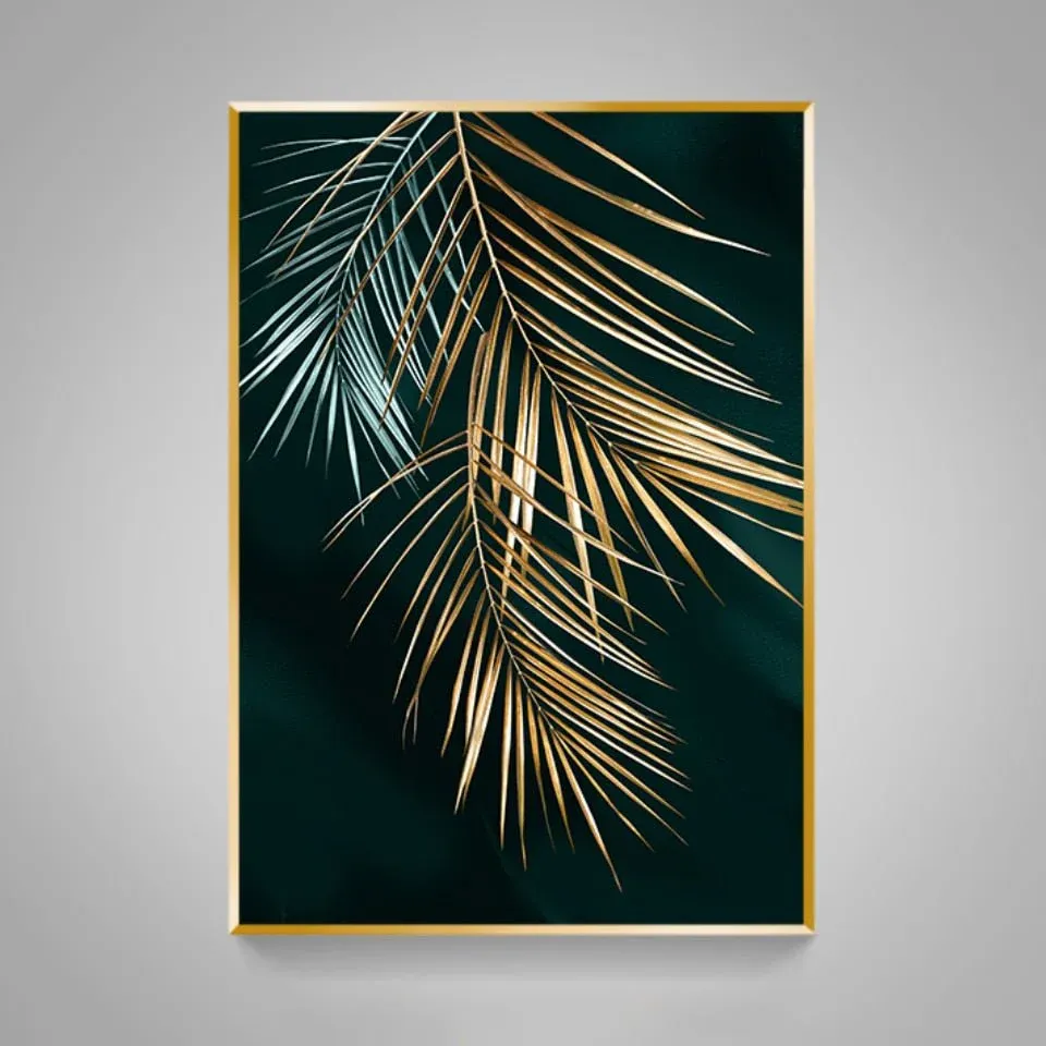 Tableau Feuille d'Or Abstrait – Image 5