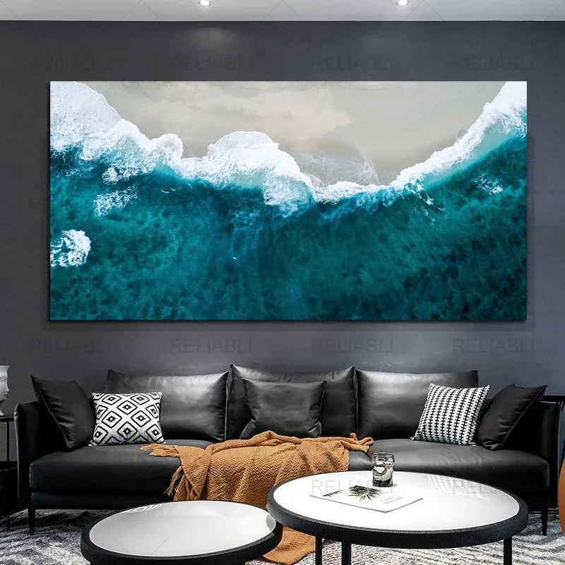 Tableau Mer et Plage Aérien