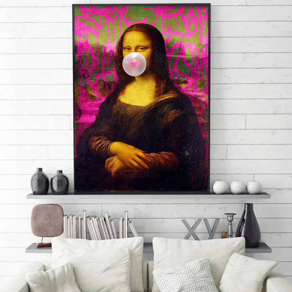 Tableau Mona Lisa Graffiti