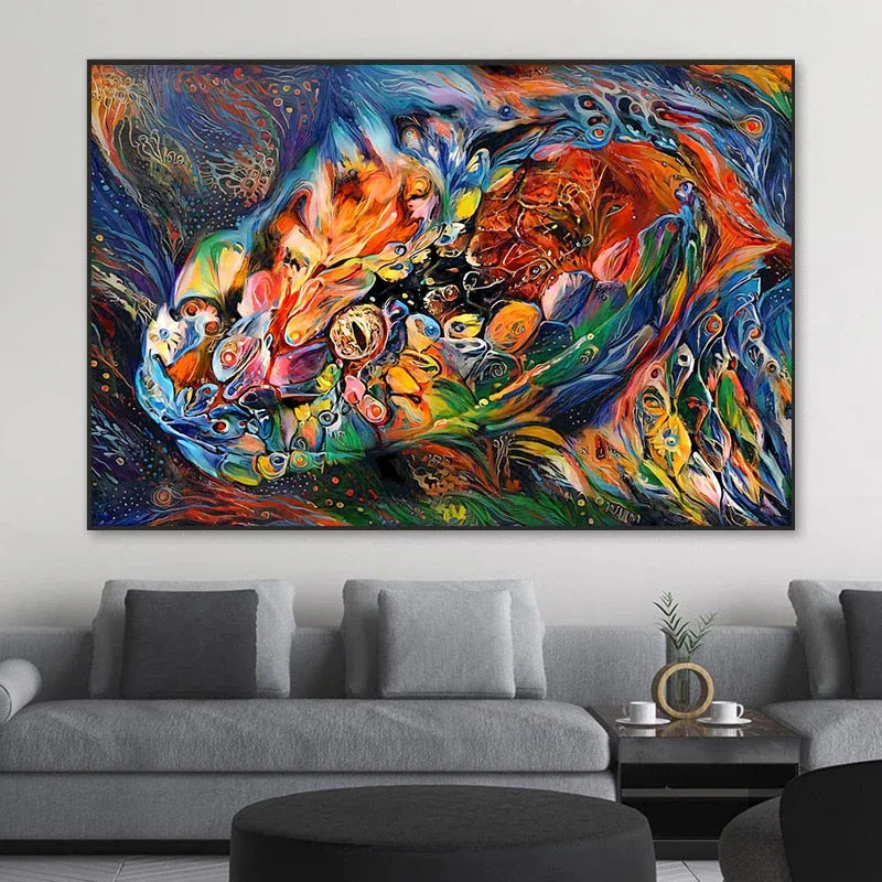 Tableau serpent style pop art