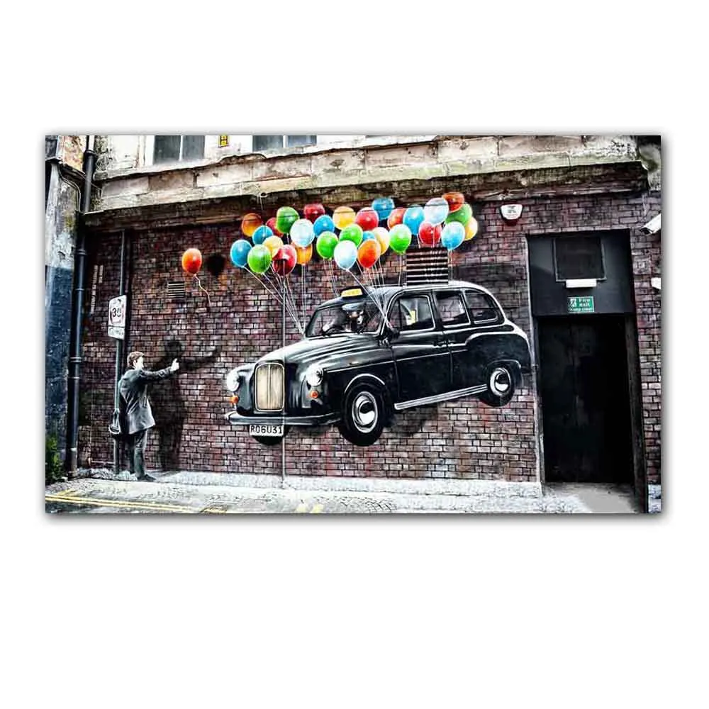 Tableau Street Art Banksy Taxi