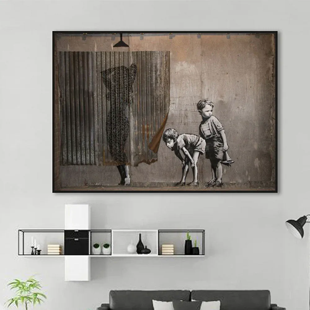 Tableau Street Art Banksy Voyeurs