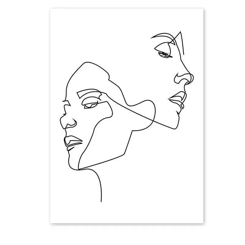 Tableau visage trait continu – Image 2