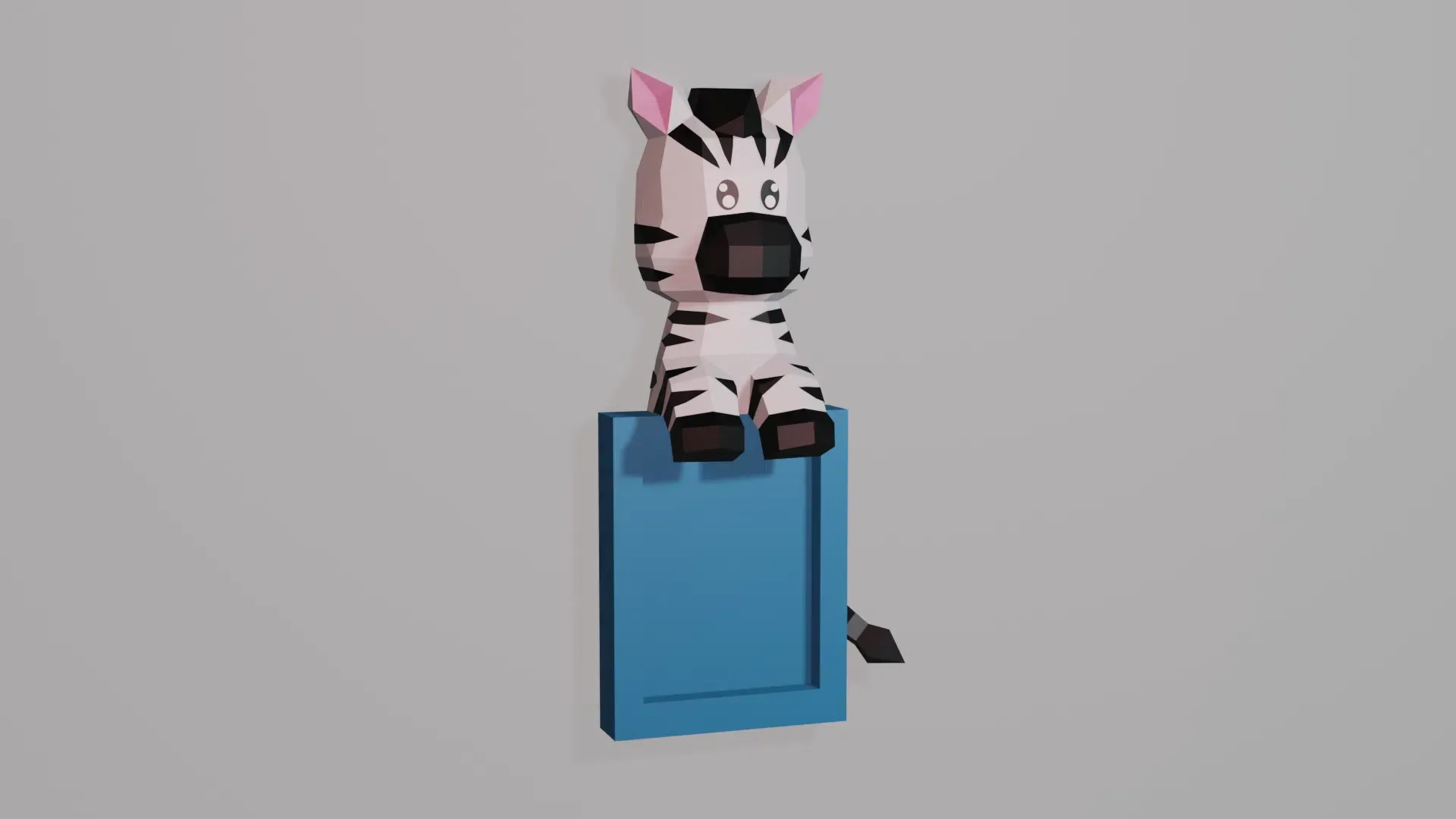 Cadre photo d’un zèbre en papercraft 3D – Image 4